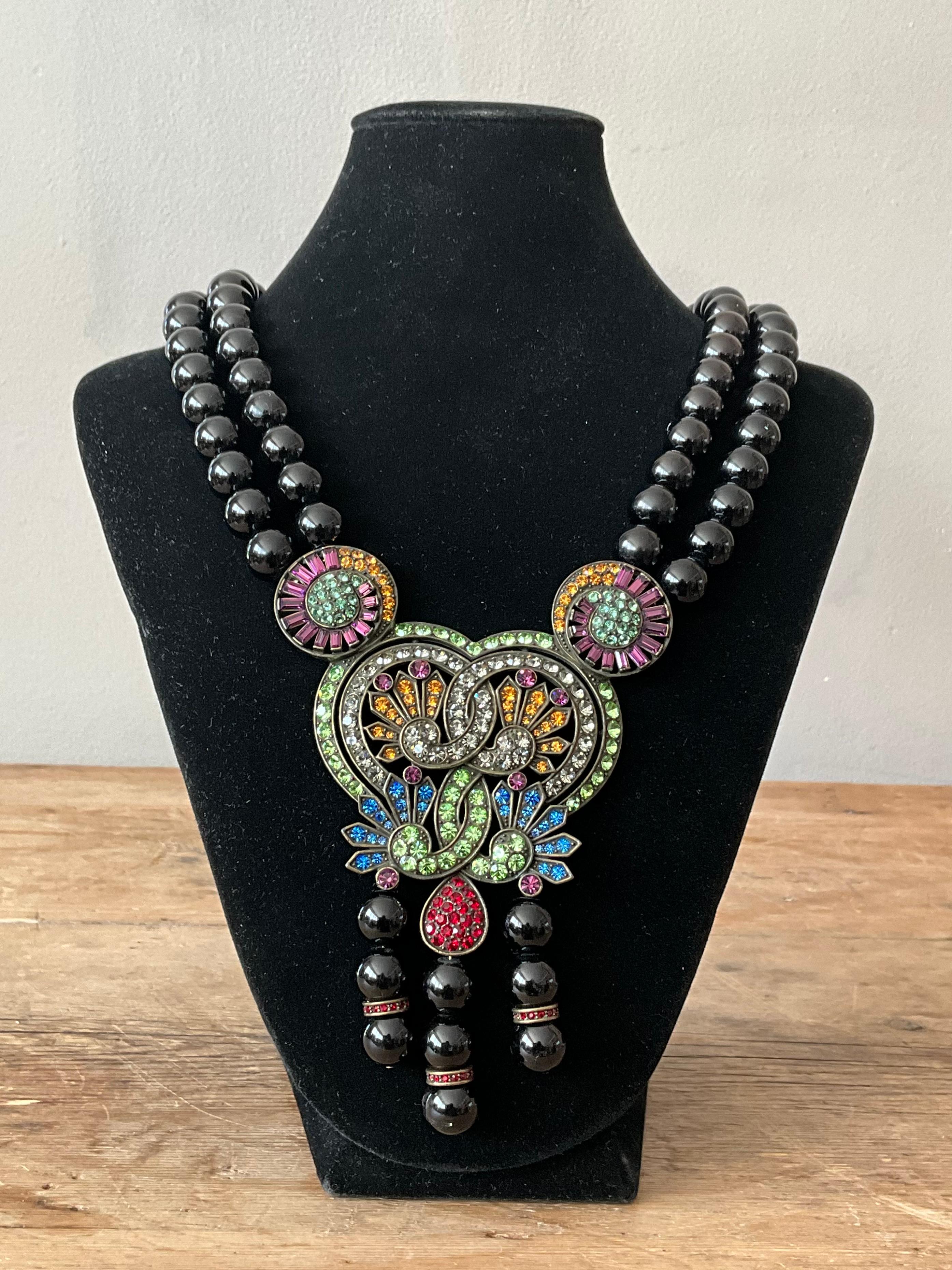 Collana a doppio filo vintage ispirata a Heidi Daus in vendita 1