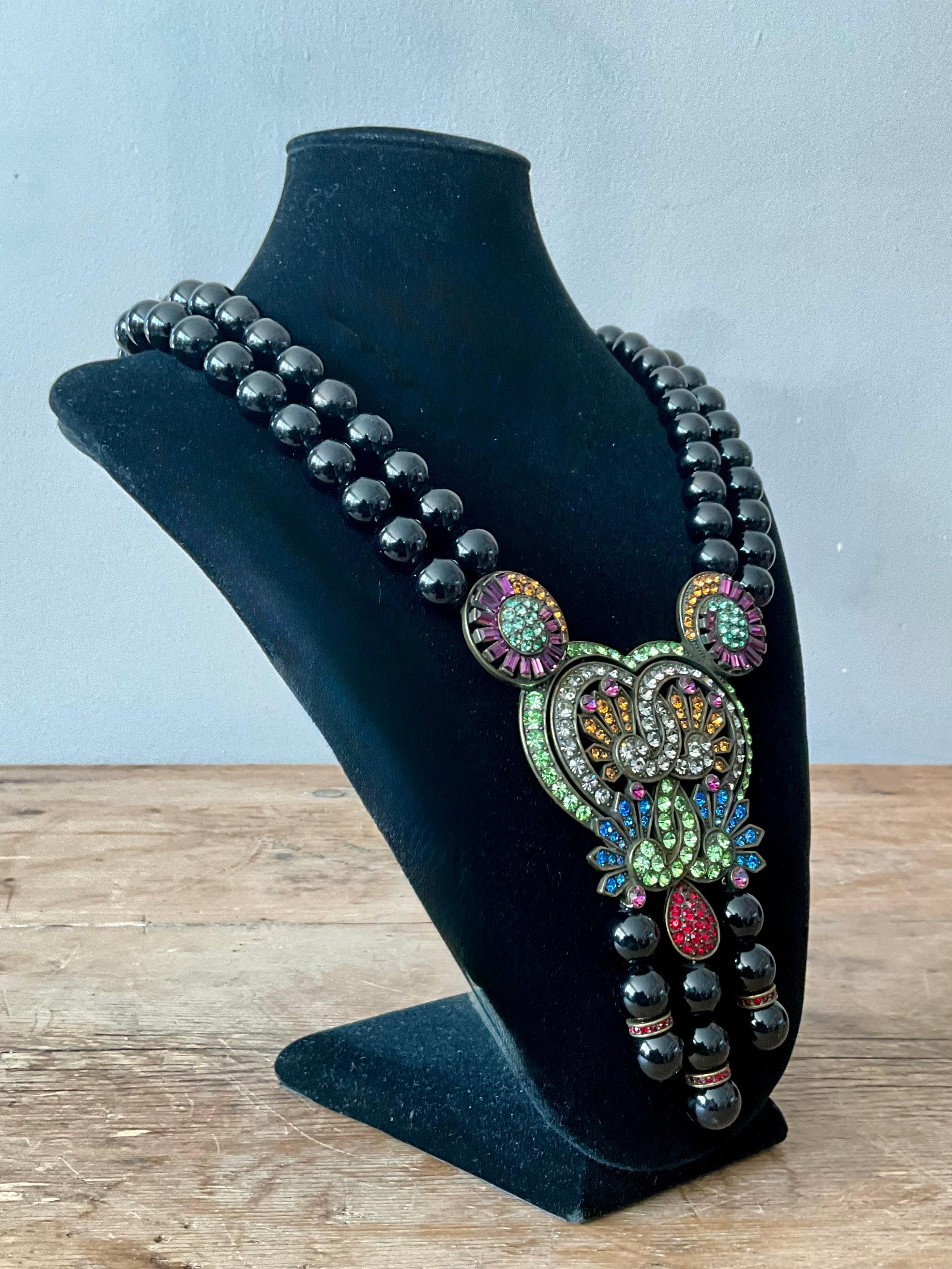 Collana a doppio filo vintage ispirata a Heidi Daus in vendita 2