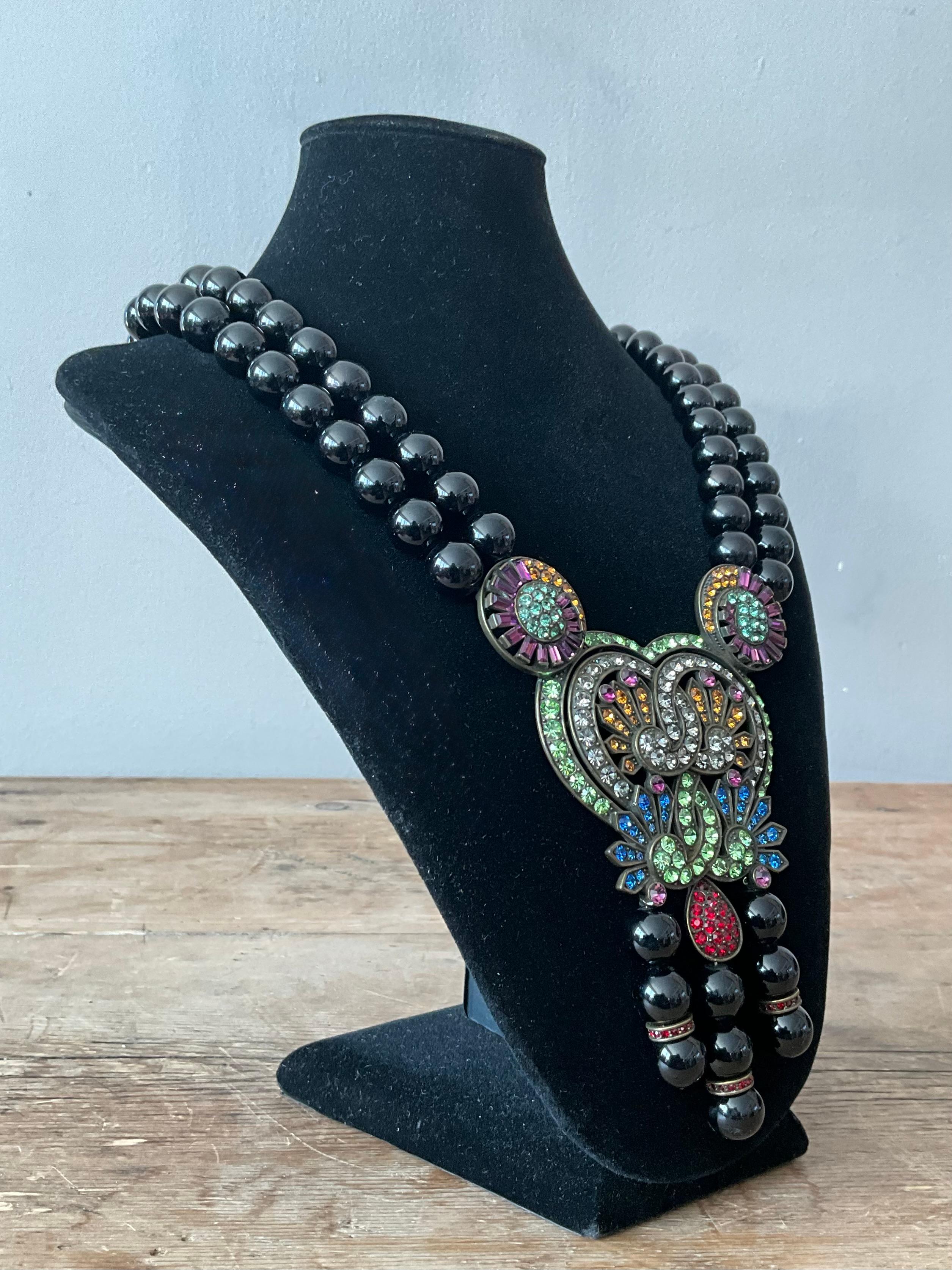 Collana a doppio filo vintage ispirata a Heidi Daus in vendita 3