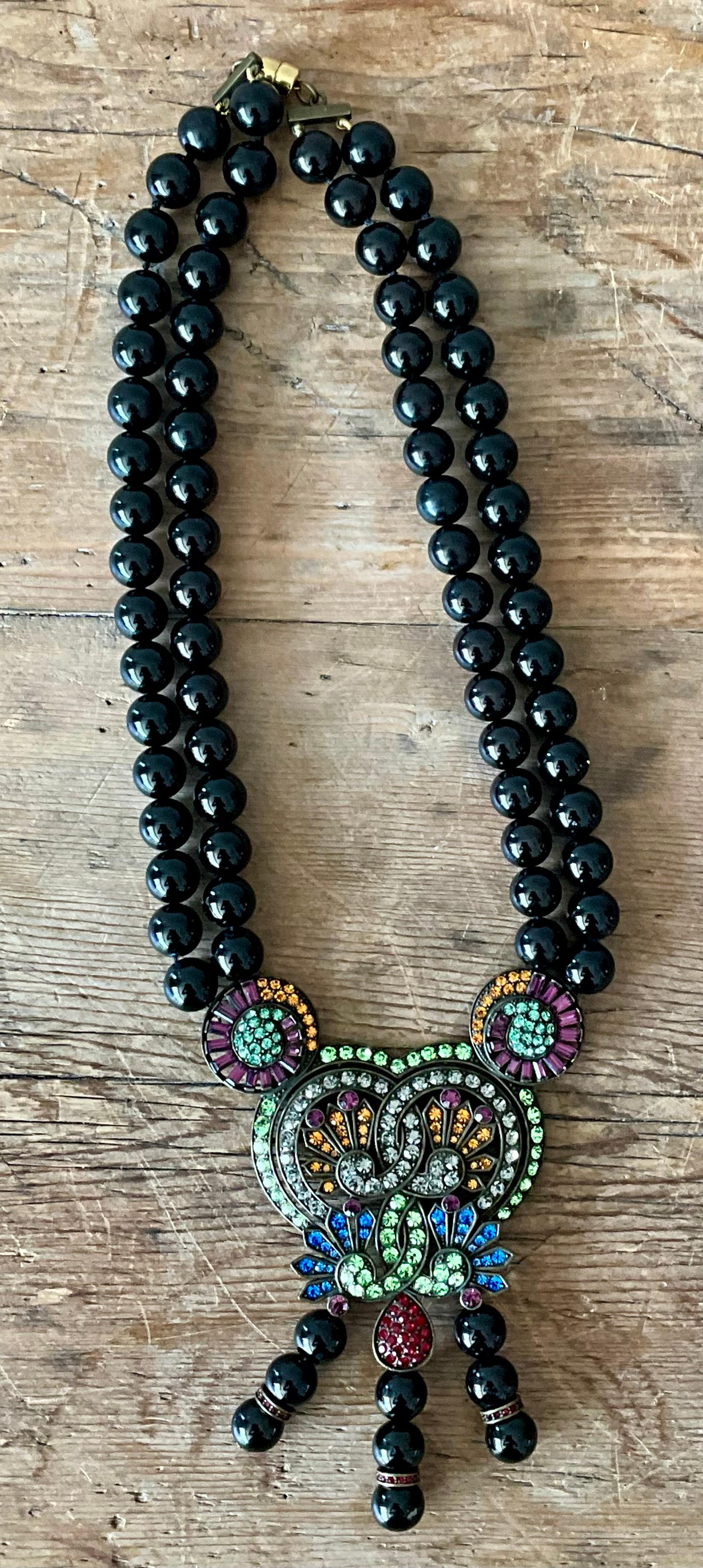 Collana a doppio filo vintage ispirata a Heidi Daus in vendita 4