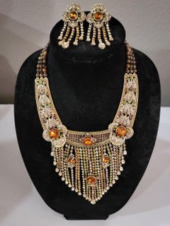 Collana e orecchini di cristallo vintage firmati Heidi Daus