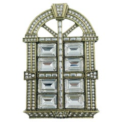 Heidi Daus Window Broche vintage en cristal Swarovski