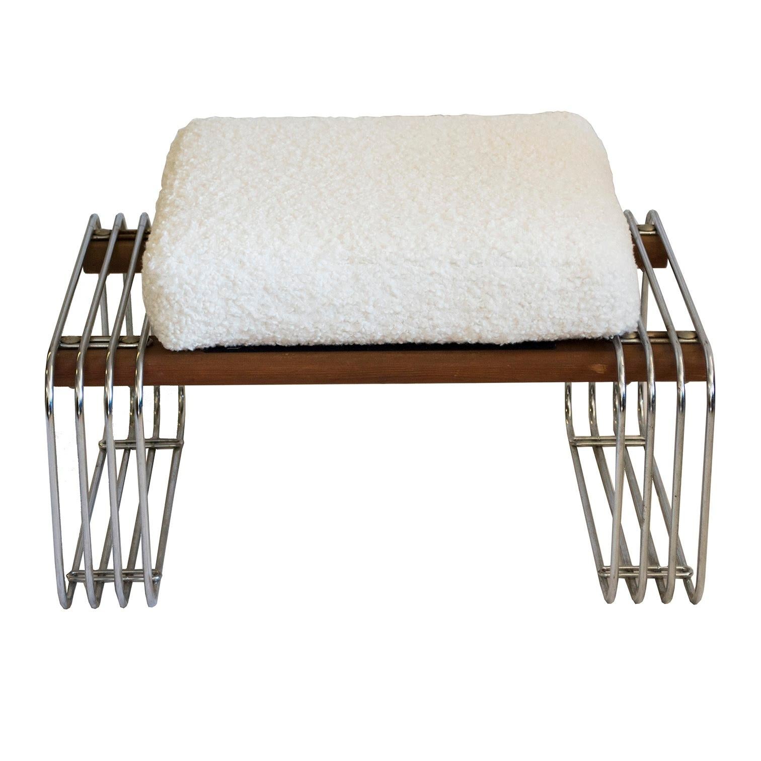 Vintage Heinz Meier for Landes Footstool In Good Condition In Wilton, CT