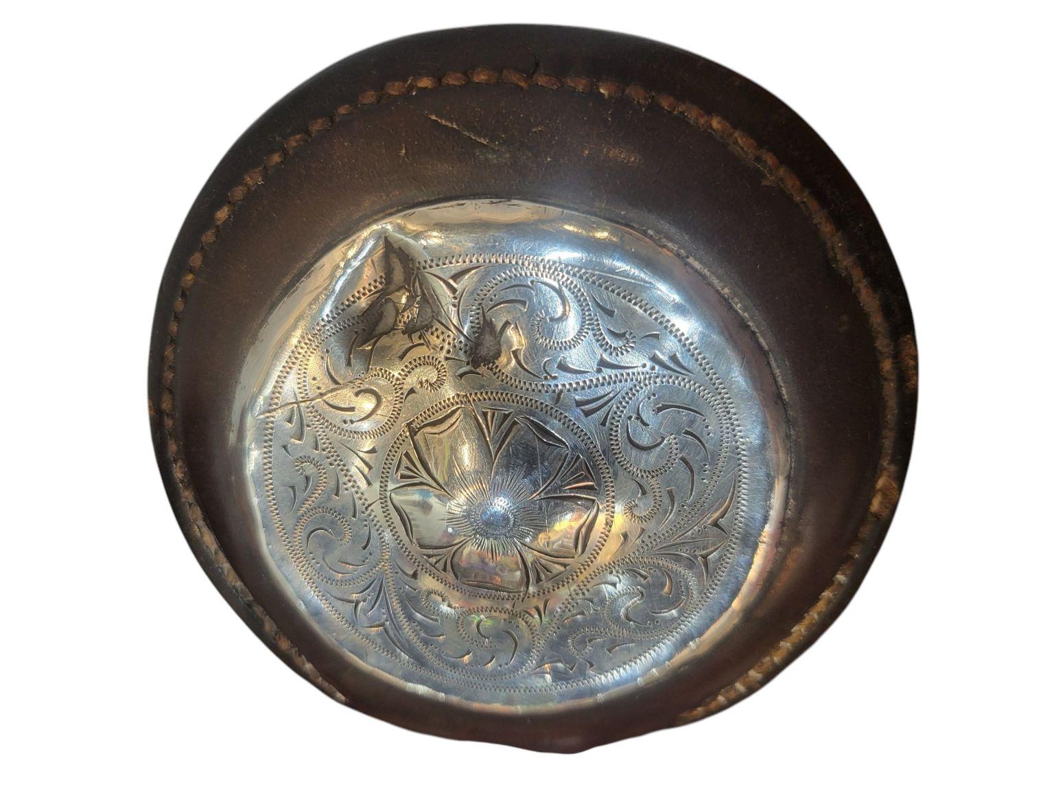 Sella da parata Heiser d'epoca con accenti in argento sterling Bohlin C.C. anni '40 in vendita 8