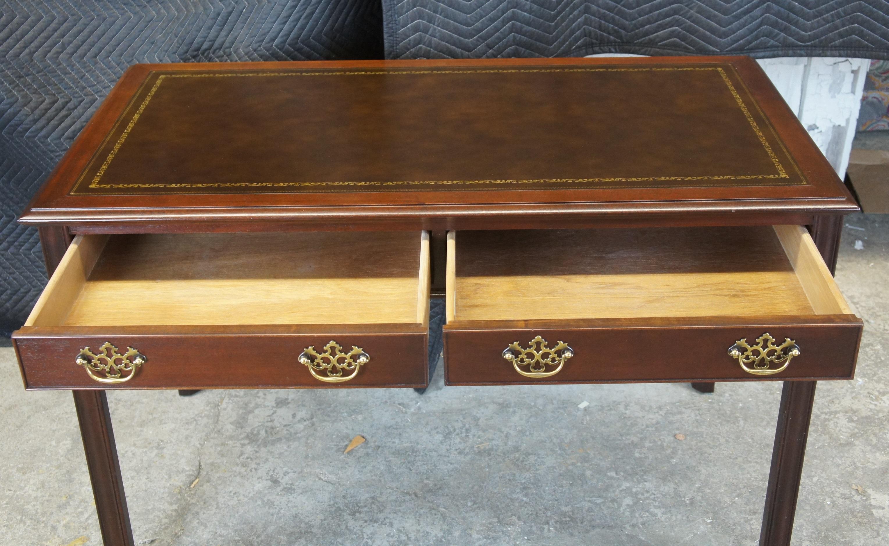 hekman desk leather top