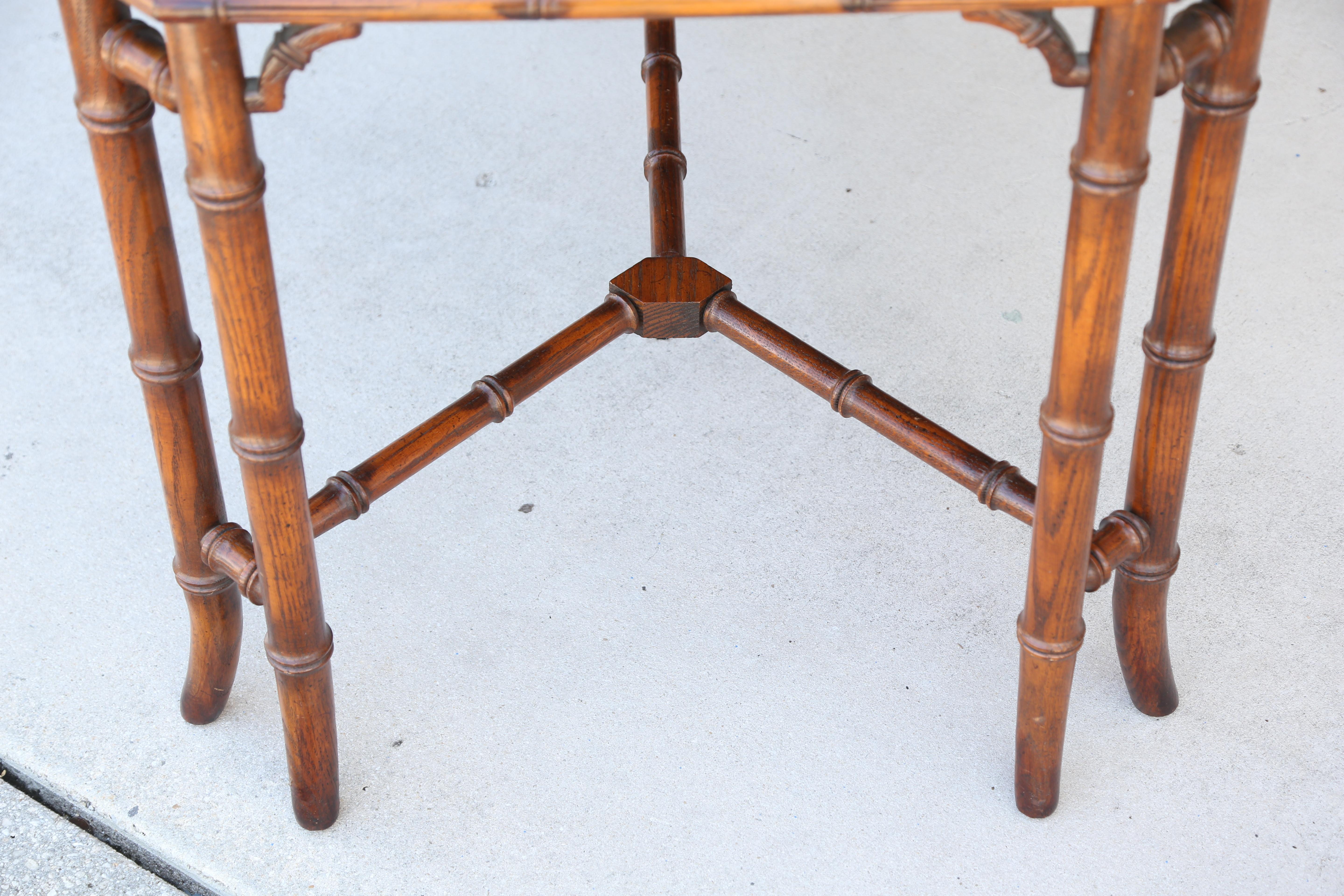 Vintage Hekman Faux Bamboo Desk 5