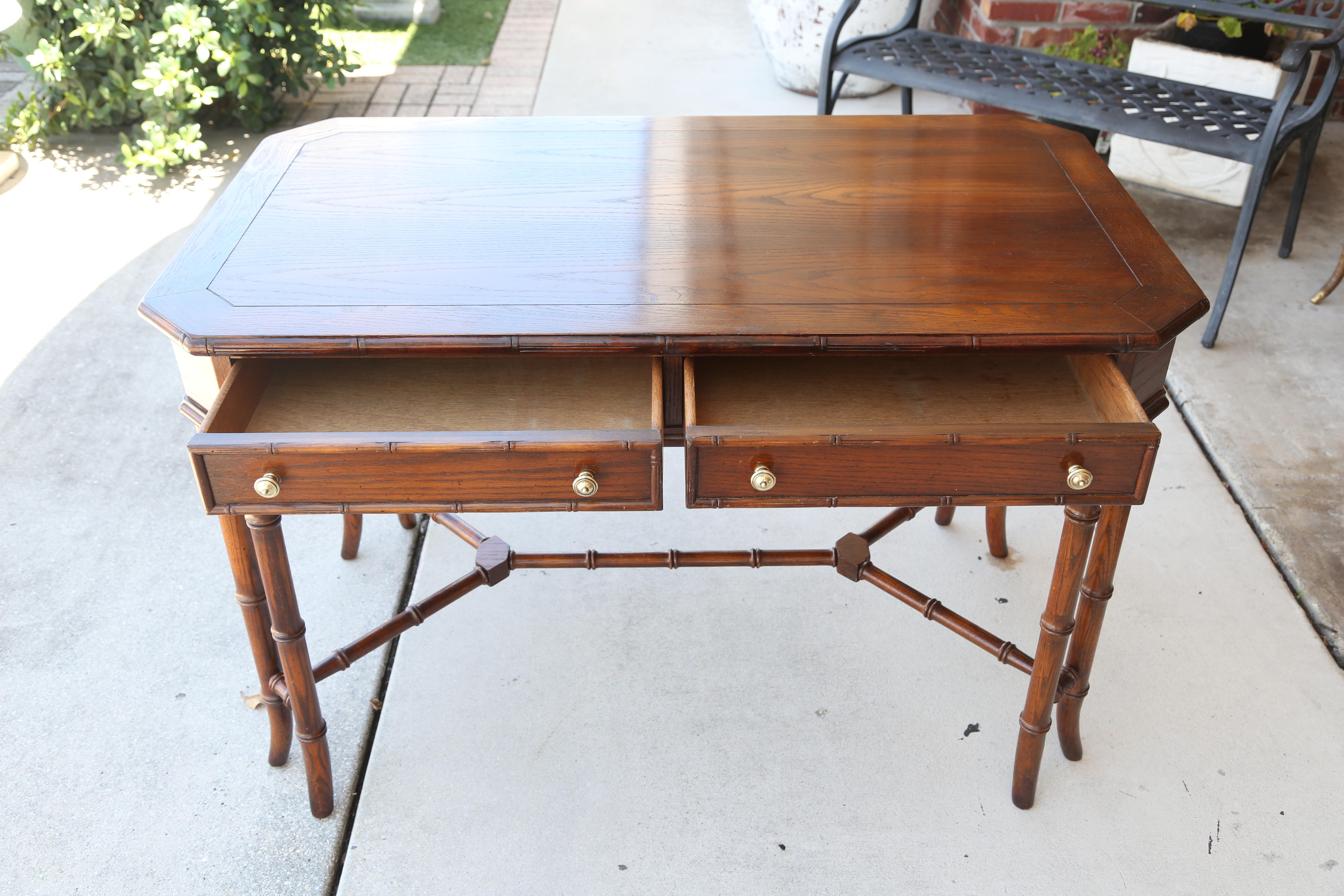 American Vintage Hekman Faux Bamboo Desk