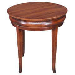 Vintage Hekman French Louis Philippe Style Round Cherry Side End Lamp Table 24"
