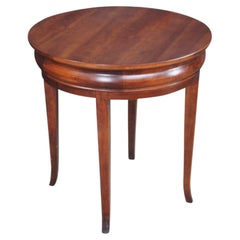 Vintage Hekman French Louis Philippe Style Round Cherry Side End Lamp Table 24"