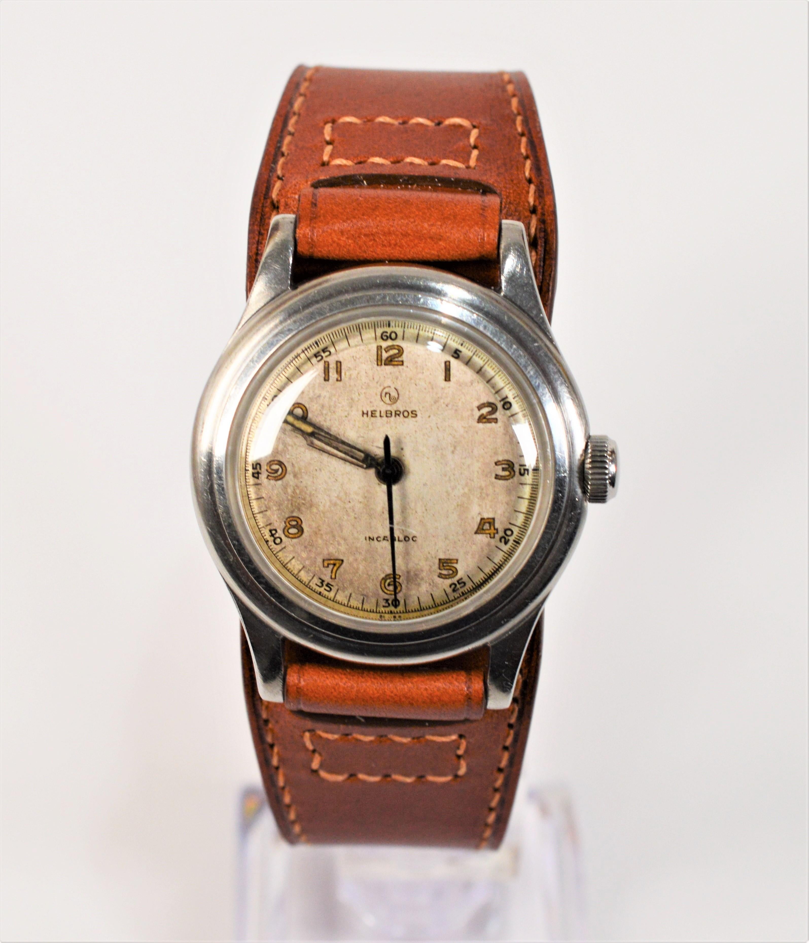 De los hombres Reloj de pulsera vintage Helbros de estilo militar para hombre  en venta