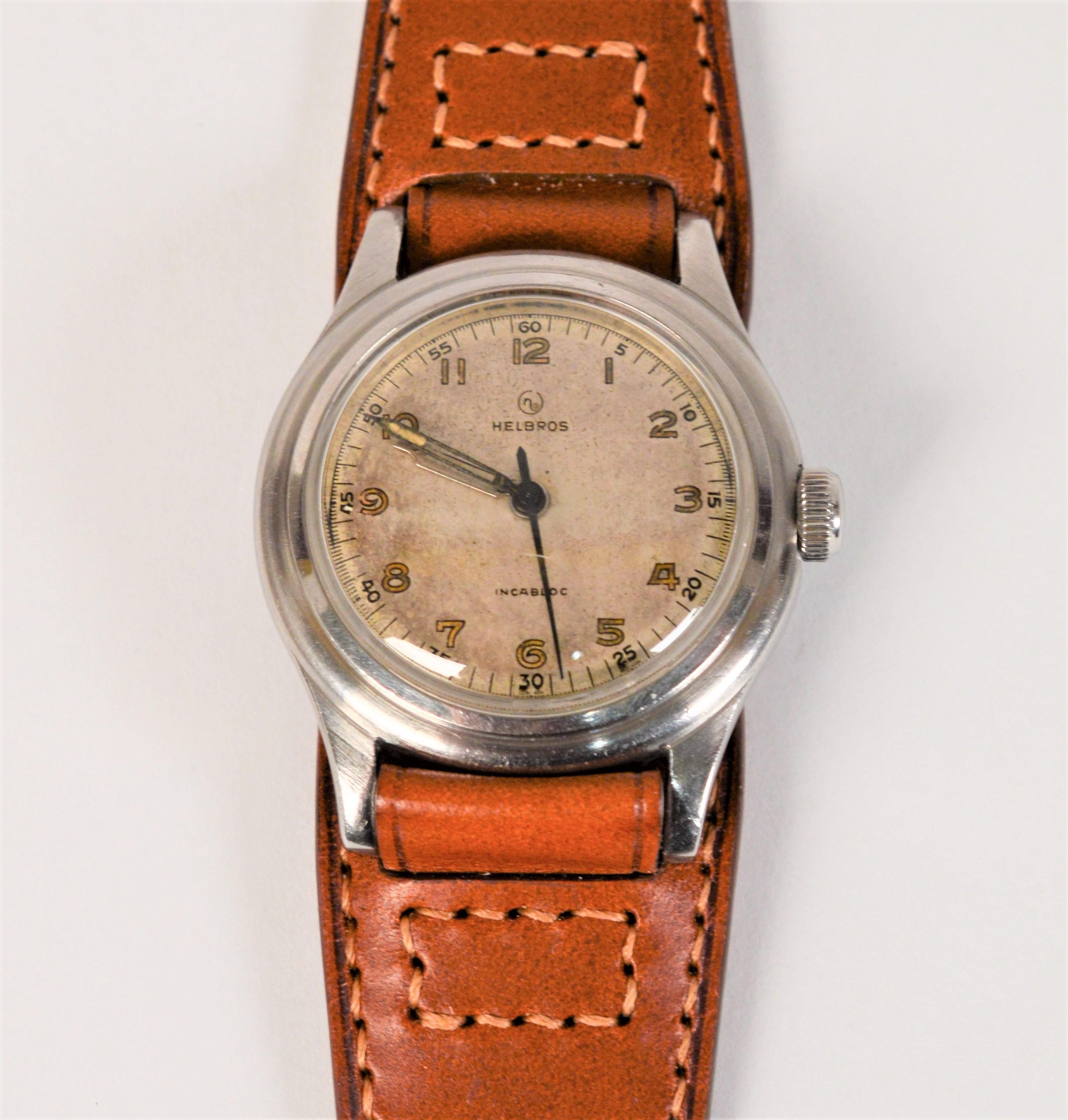 Reloj de pulsera vintage Helbros de estilo militar para hombre  en venta 3