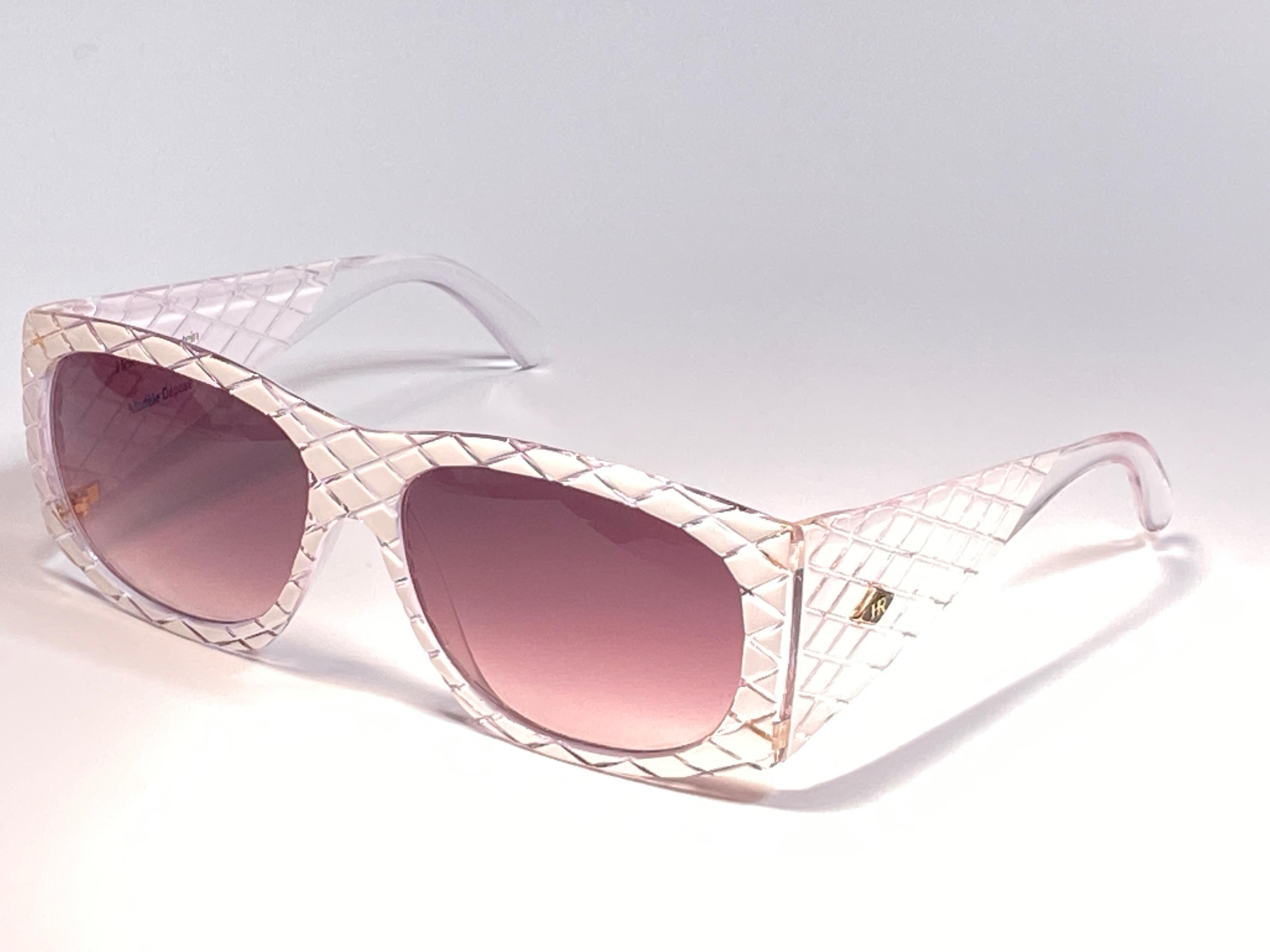 Vintage Helena Rubinstein Weiße & durchscheinende gesteppte Sonnenbrille, Frankreich im Zustand „Hervorragend“ im Angebot in Baleares, Baleares