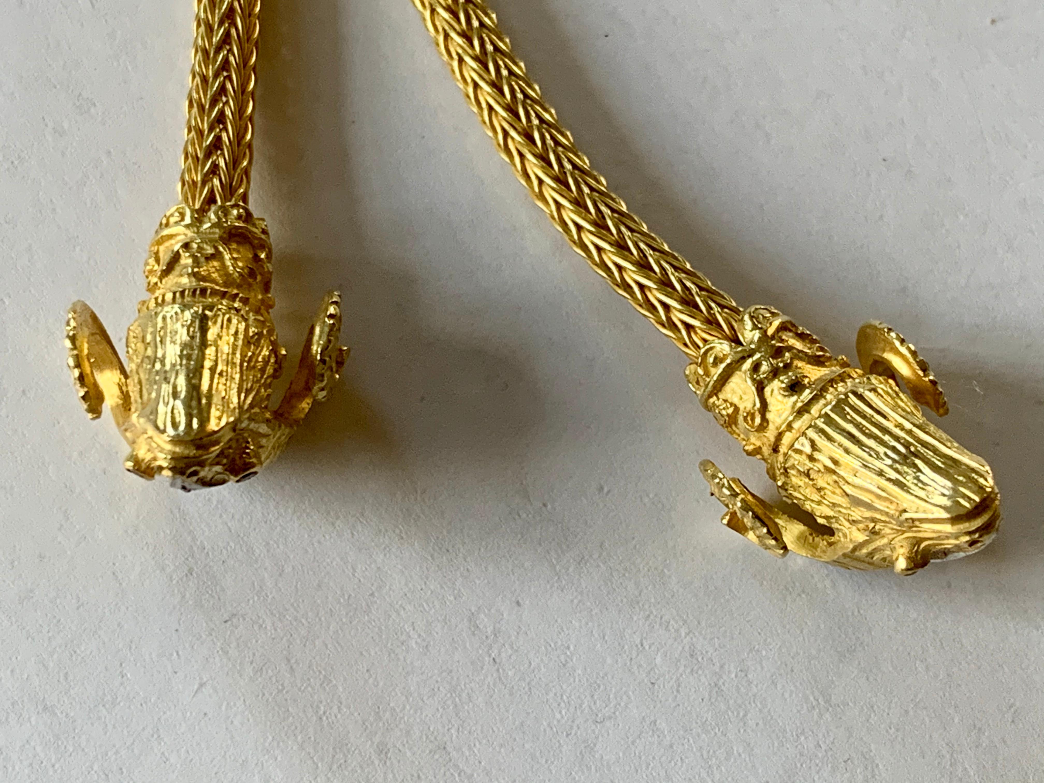 Vintage Hellenistic Vintage 18 Karat Gold Lalaounis Ram's Head Rope Necklace 4