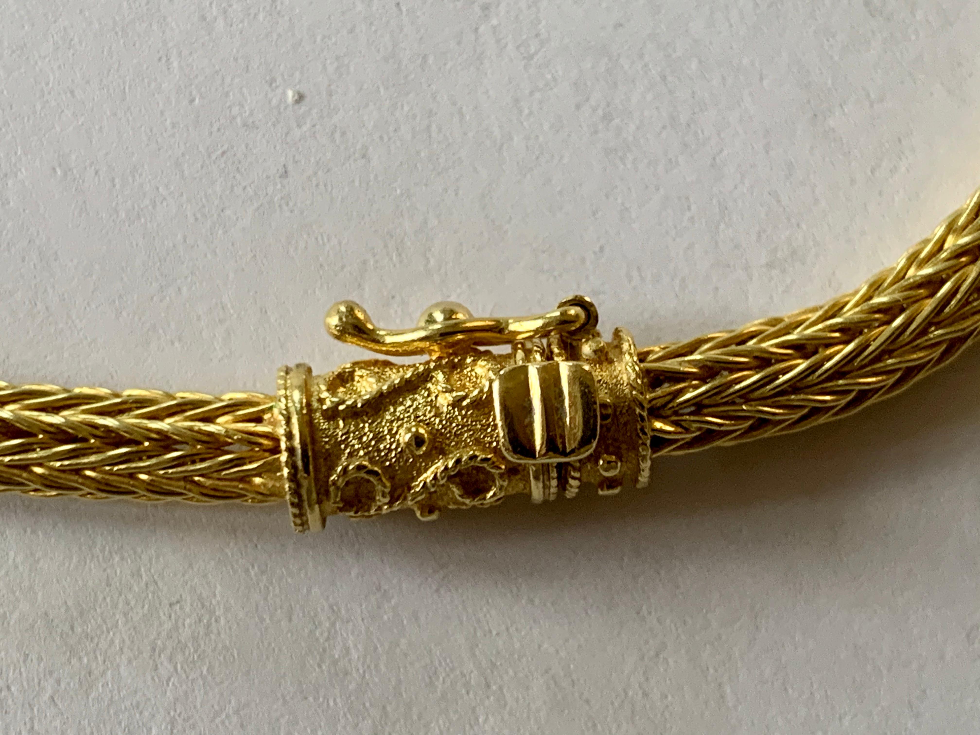Vintage Hellenistic Vintage 18 Karat Gold Lalaounis Ram's Head Rope Necklace 3