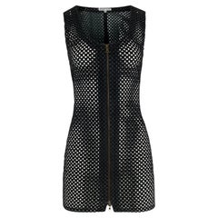 Vintage Helmut Lang F/W 1991 Perforated Zipped Mini Dress