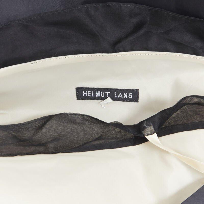 vintage HELMUT LANG SS 1997 black nude sash one shoulder asymmetric dress M rare For Sale 6