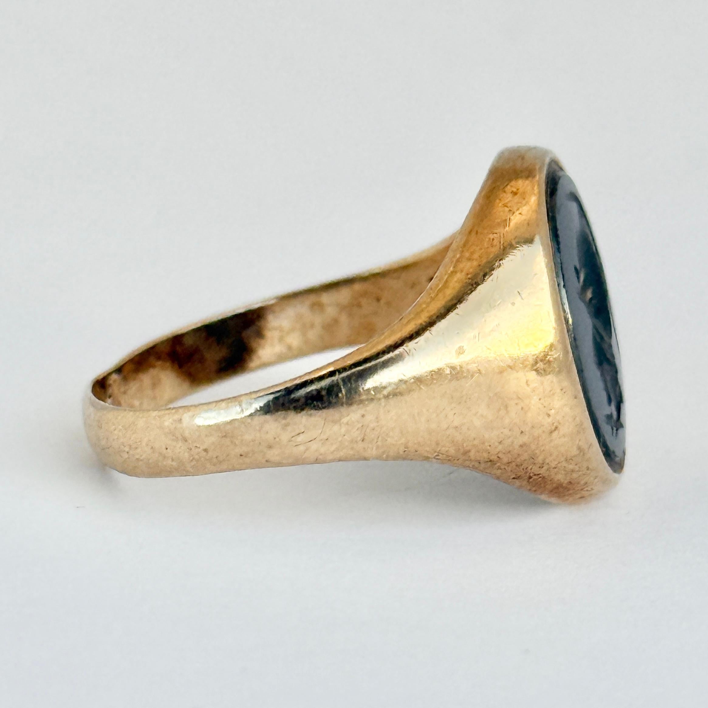 Ematite d'epoca in oro a 9 carati In condizioni buone in vendita a Chipping Campden, GB