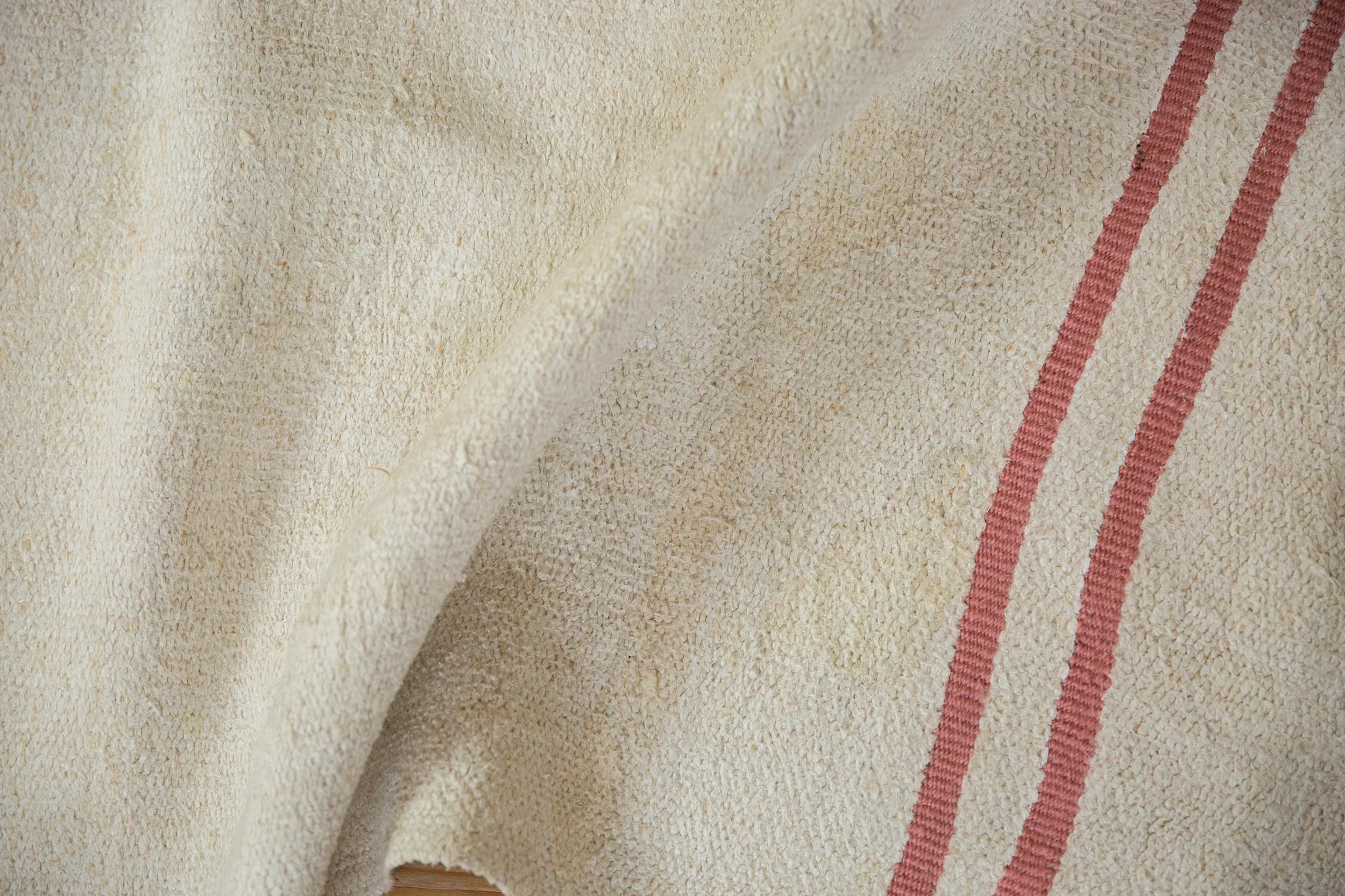 Vintage Hemp Kilim Carpet For Sale 6