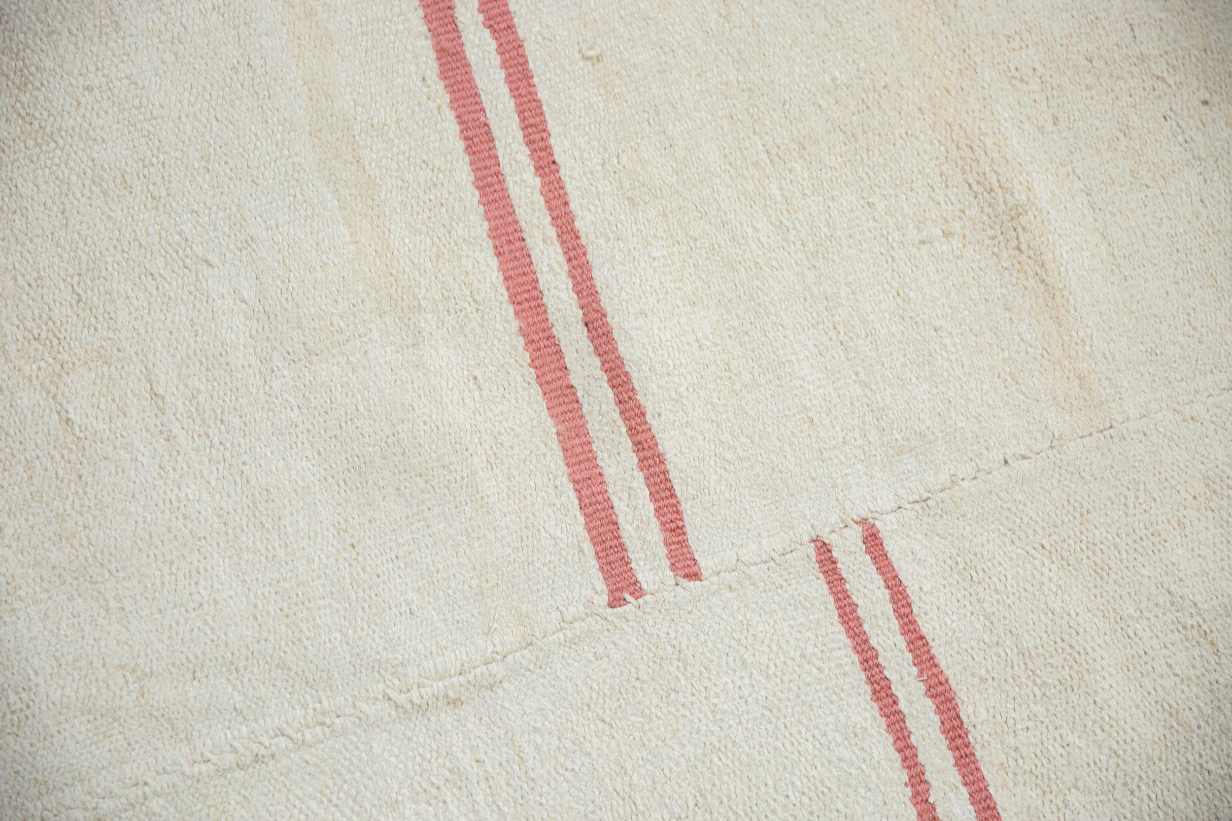 Hand-Woven Vintage Hemp Kilim Carpet For Sale