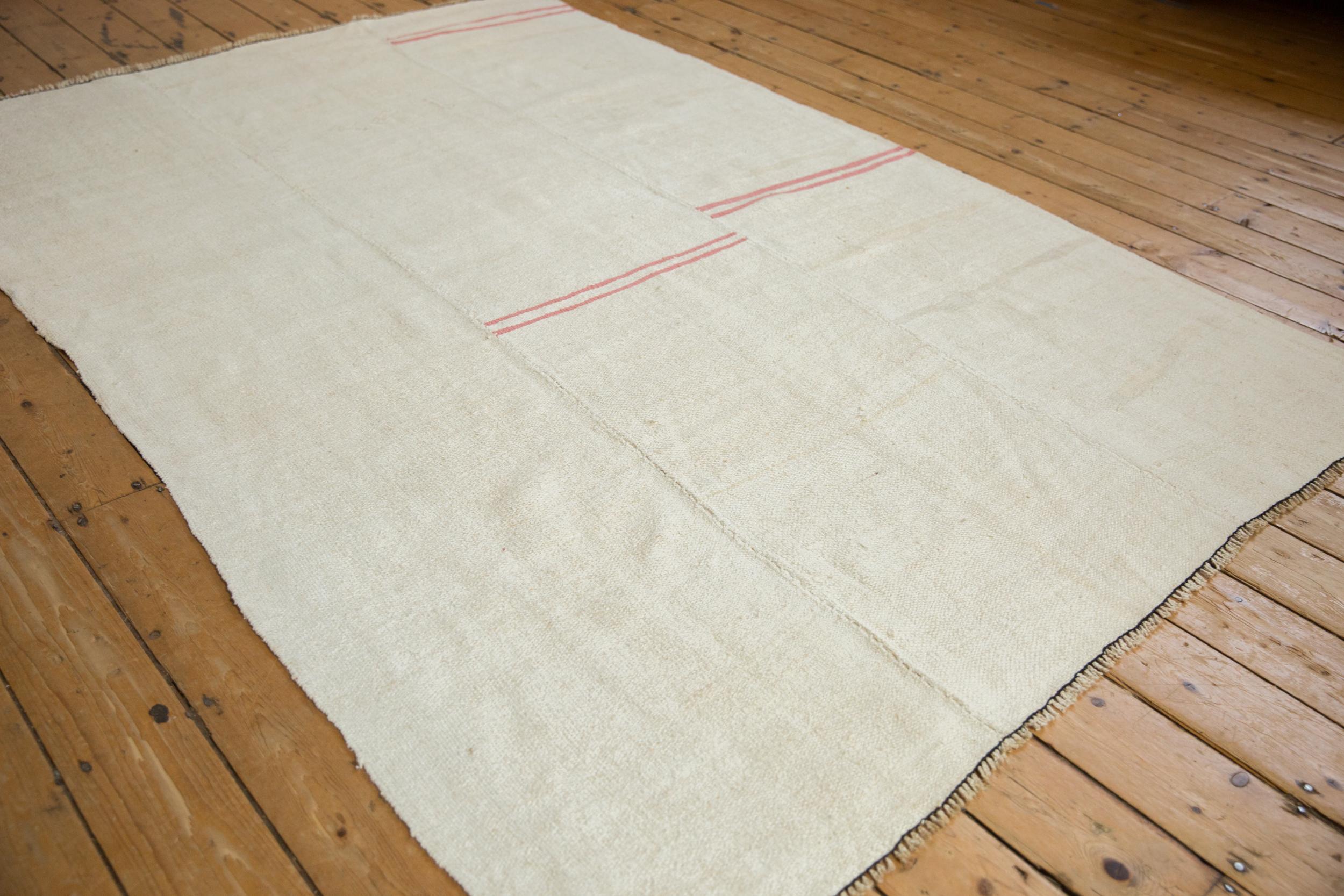 Late 20th Century Vintage Hemp Kilim Carpet For Sale