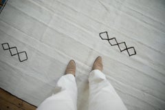 Vintage Hanf Kilim Quadratischer Teppich