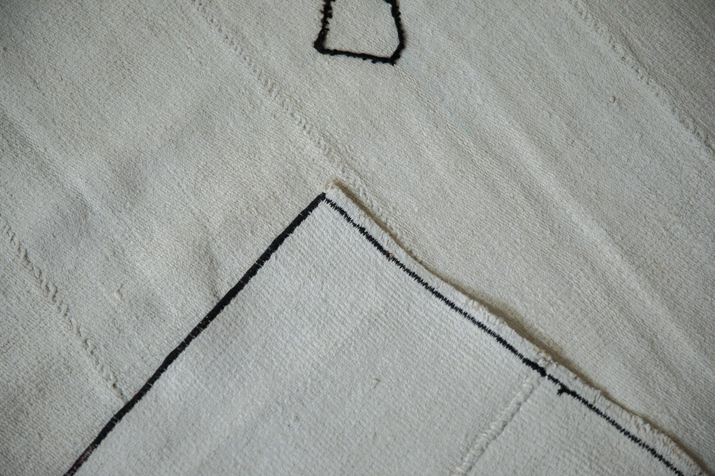 Turco Tappeto quadrato Kilim Hemp Vintage in vendita