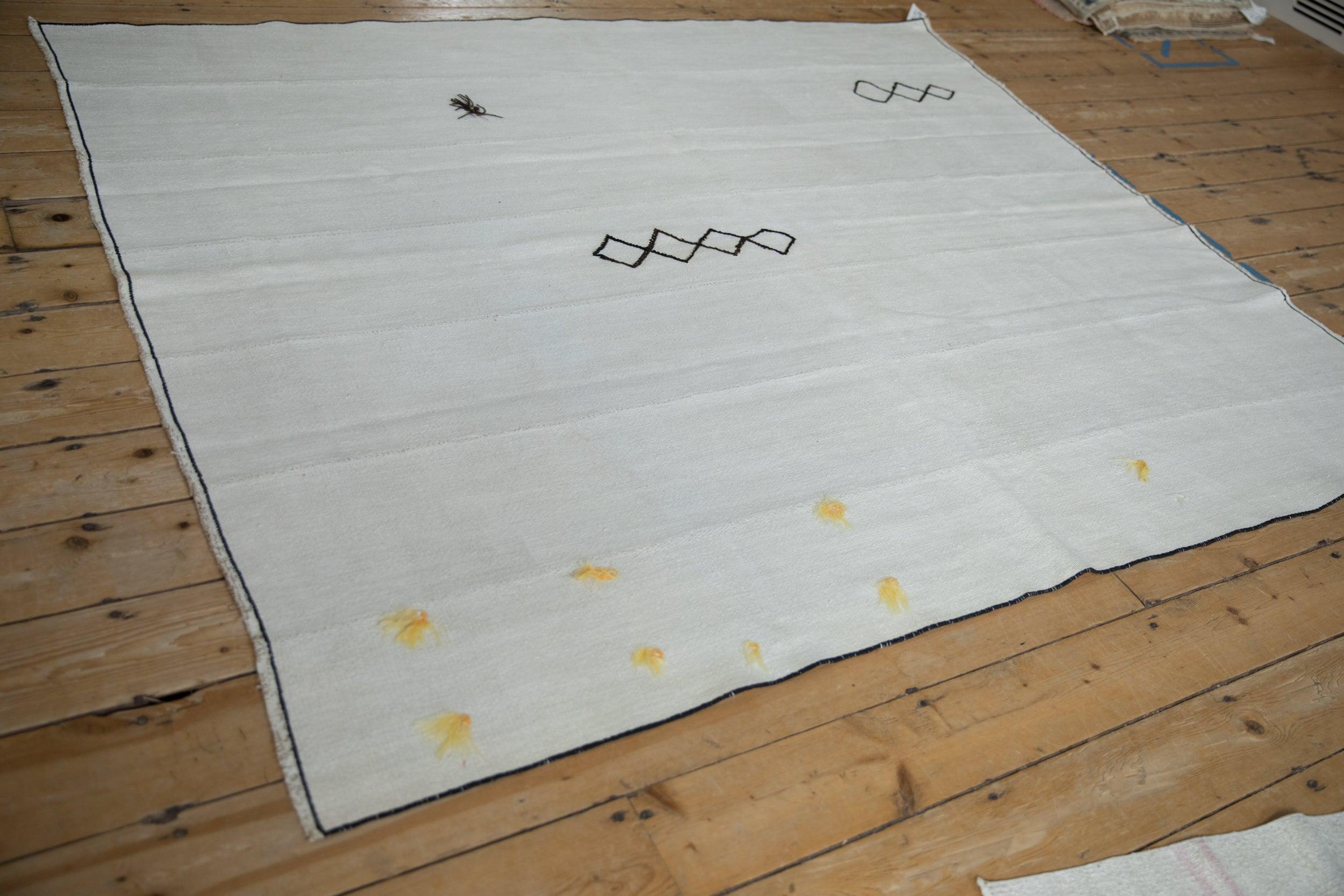 Canapa Tappeto quadrato Kilim Hemp Vintage in vendita