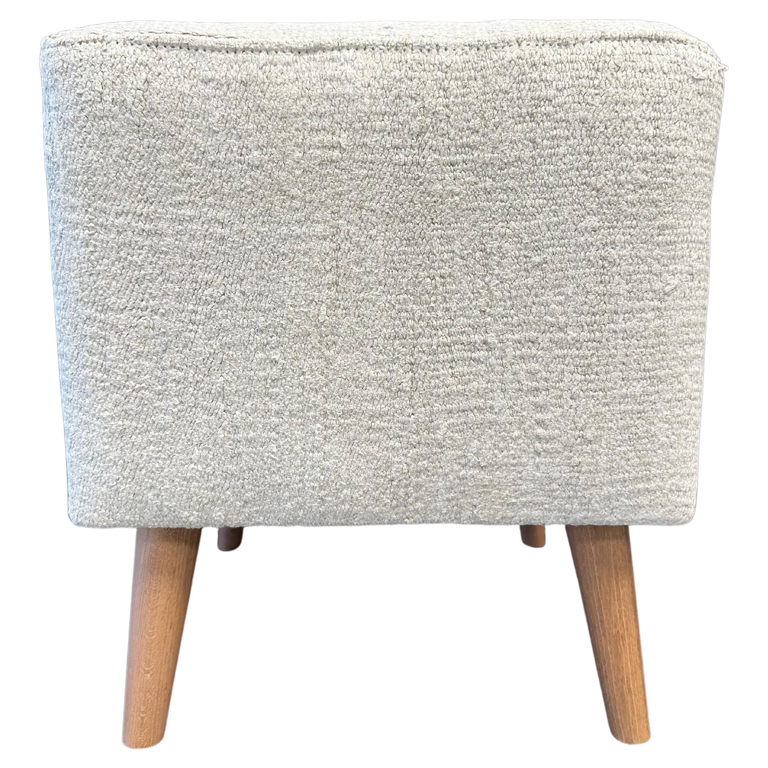 Vintage Hanf Pouf  im Angebot