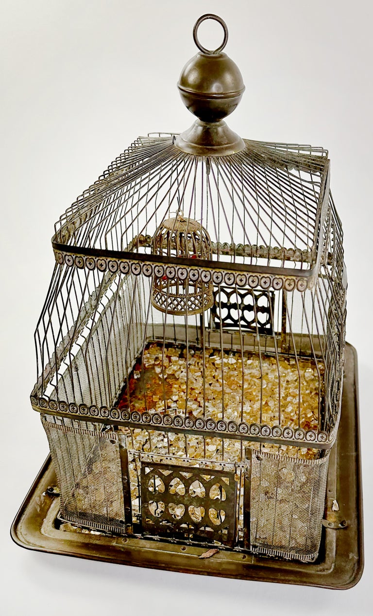 Hendryx Hanging Brass Bird Cage