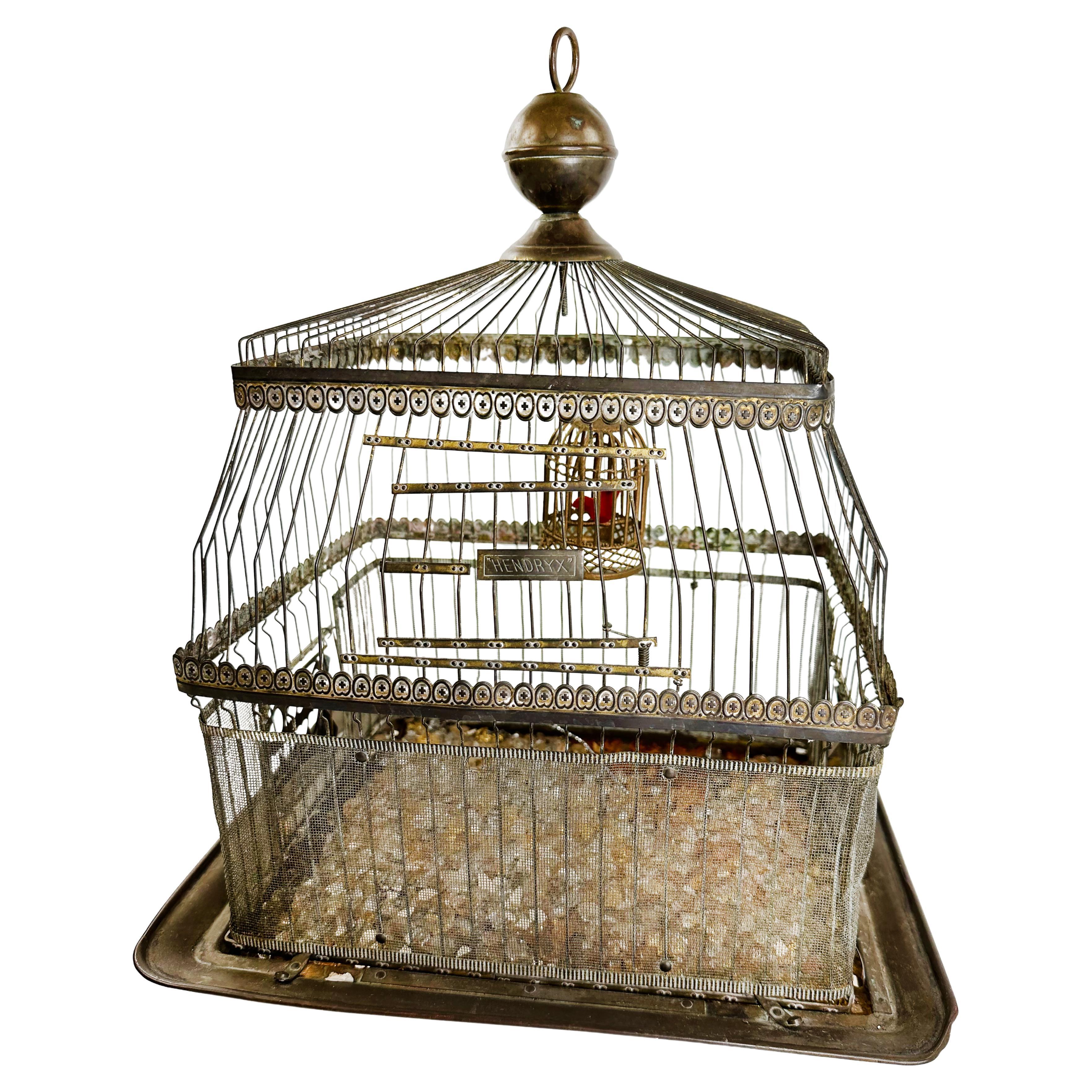 Cage à oiseaux vintage Hendryx en vente