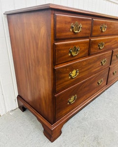 Vintage Henkel Harris 10-Drawer Cherry Wood Dresser