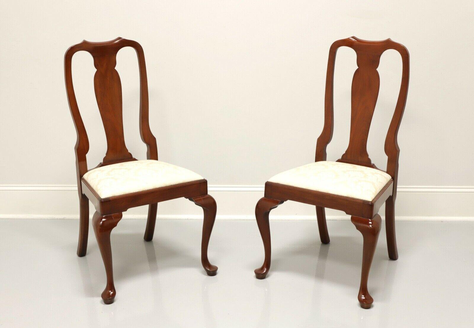 HENKEL HARRIS 105S 24 Solid Cherry Queen Anne Dining Side Chairs - Pair A 5