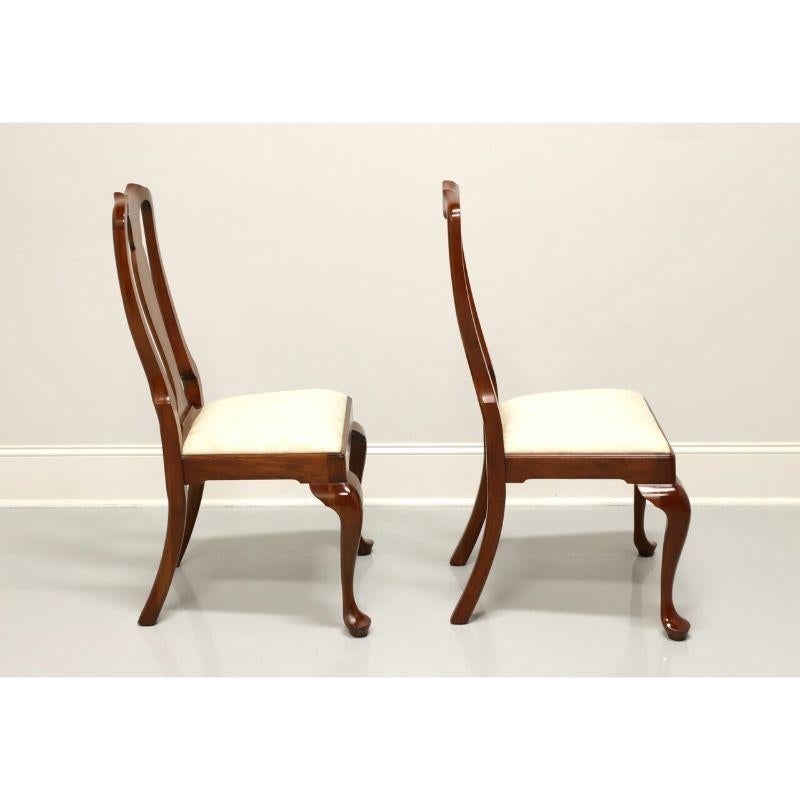 American HENKEL HARRIS 105S 24 Solid Cherry Queen Anne Dining Side Chairs - Pair A