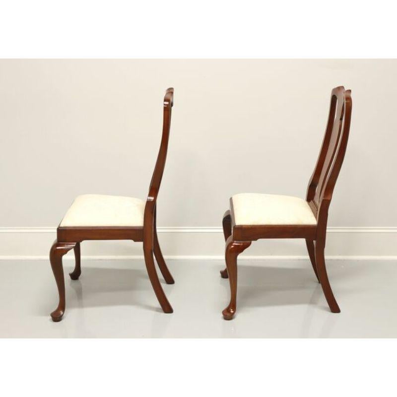 20th Century HENKEL HARRIS 105S 24 Solid Cherry Queen Anne Dining Side Chairs - Pair A