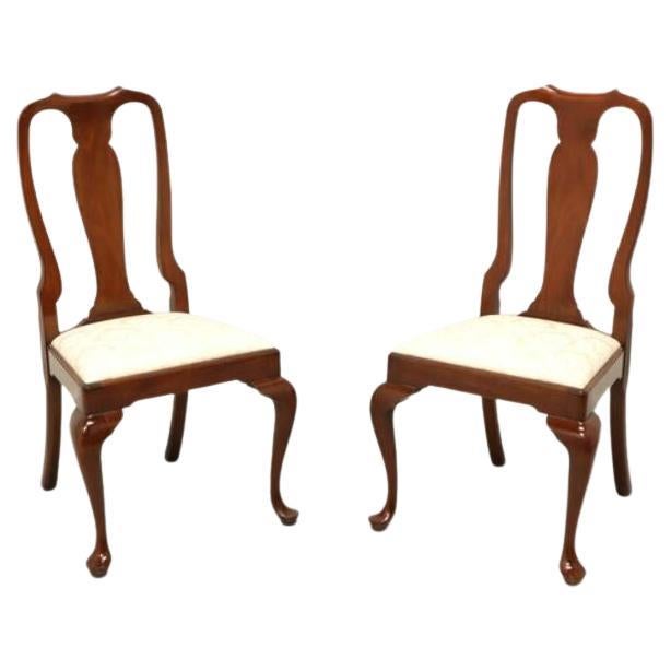 HENKEL HARRIS 105S 24 Solid Cherry Queen Anne Dining Side Chairs - Pair A
