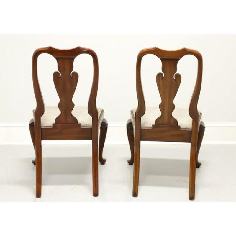 20th Century HENKEL HARRIS 110 29 Solid Mahogany Queen Anne Dining Side Chair - Pair A