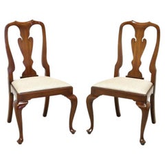 HENKEL HARRIS 110 29 Solid Mahogany Queen Anne Dining Side Chair - Pair A