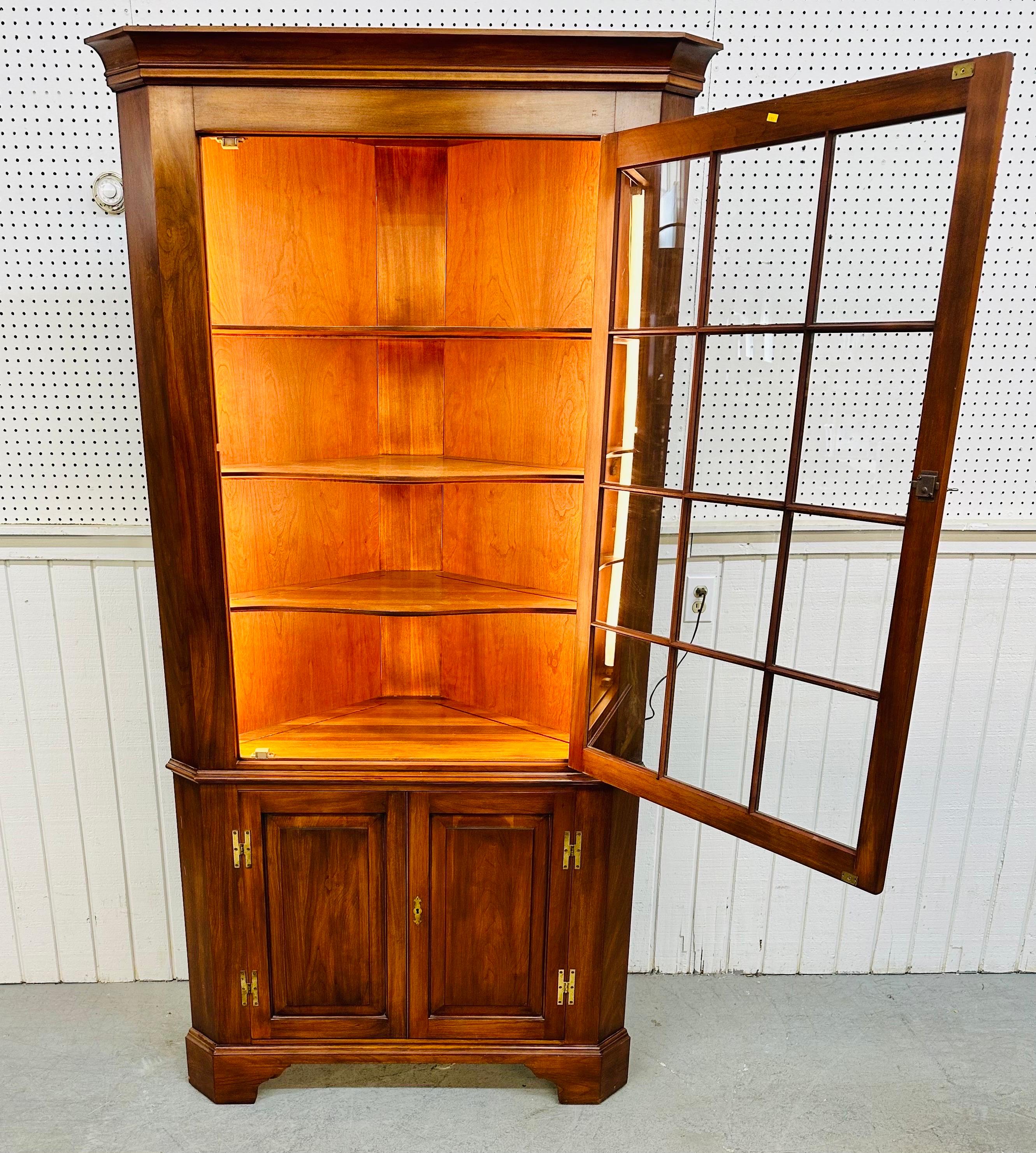 American Vintage Henkel Harris Cherry Corner Cabinet
