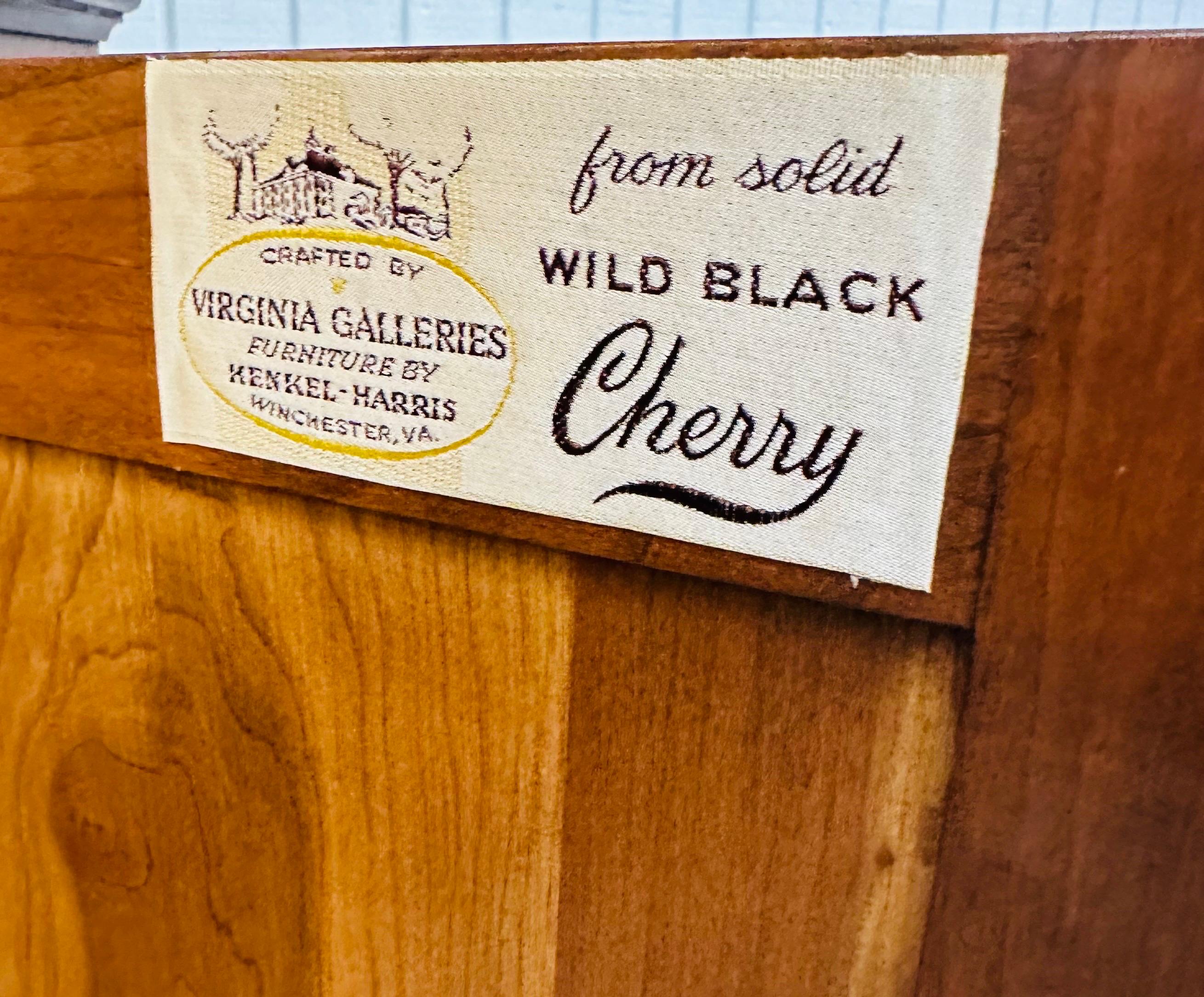 Glass Vintage Henkel Harris Cherry Corner Cabinet