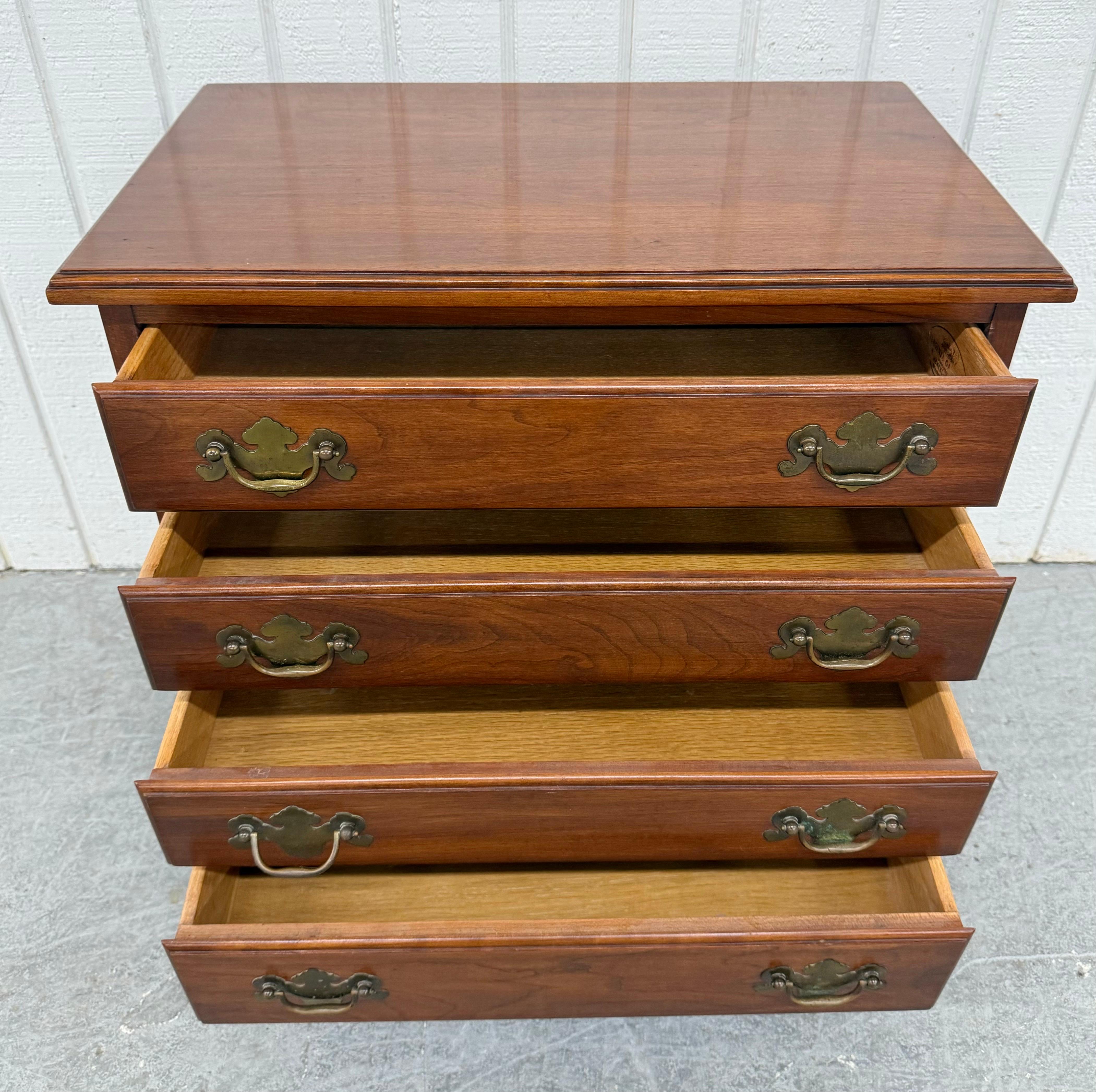 Vintage Henkel Harris Cherry Nightstand In Good Condition In Clarksboro, NJ