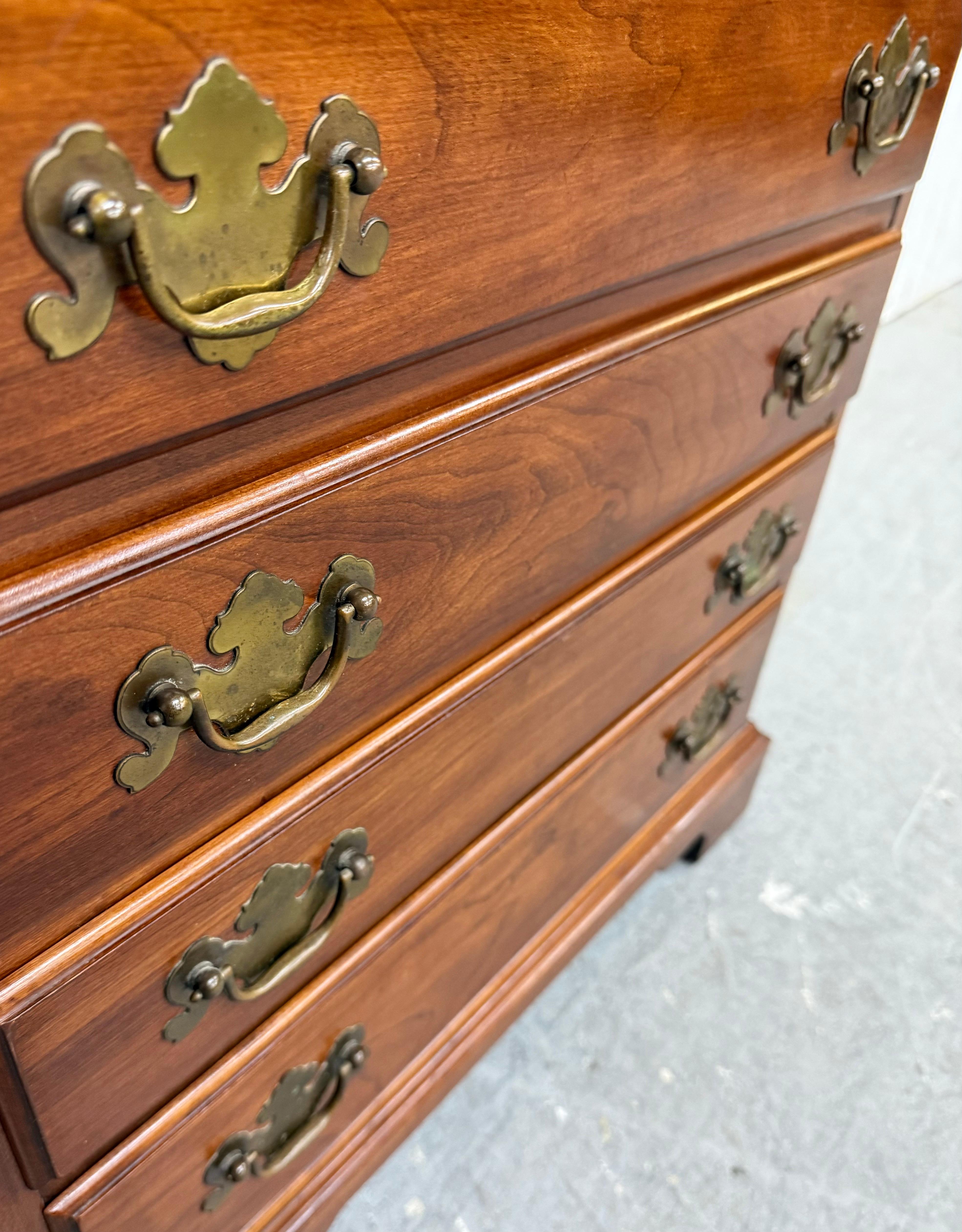 Brass Vintage Henkel Harris Cherry Nightstand