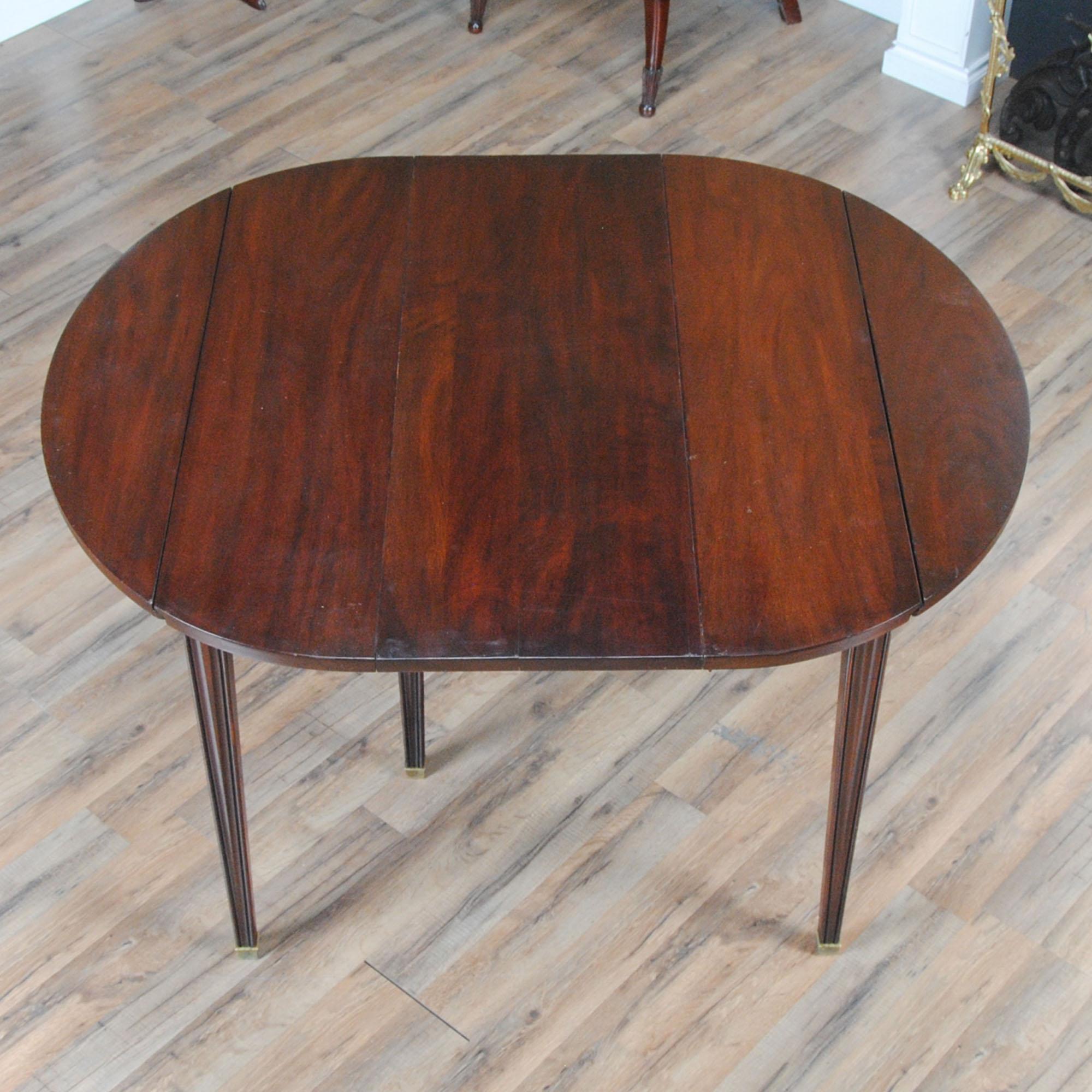 Brass Vintage Henkel Harris Dropside Table with Leaf