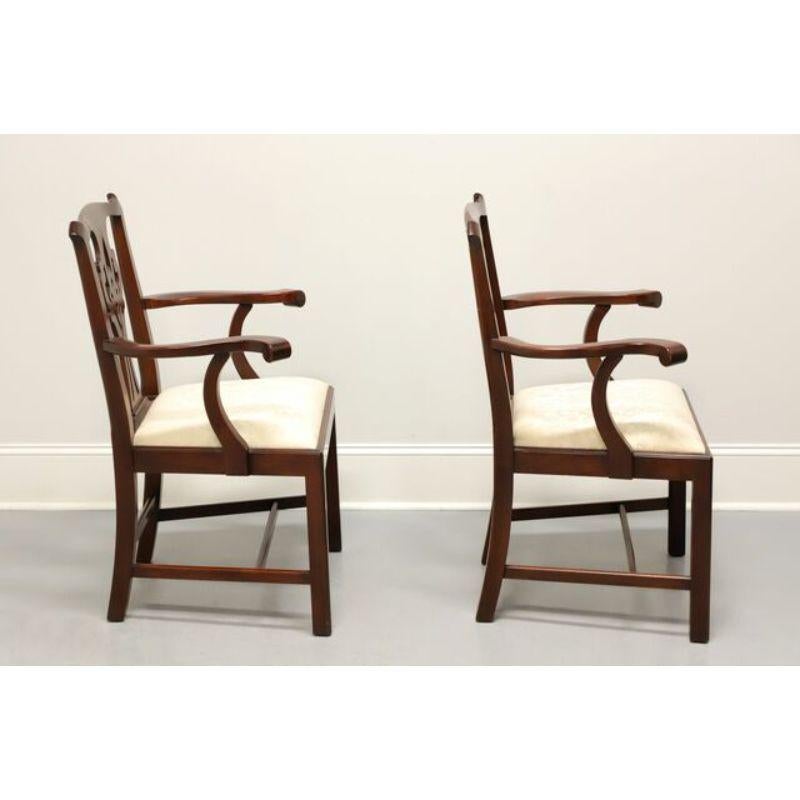 Chippendale HENKEL HARRIS Mahogany Dining Armchairs - Style 101A Finish 29 - Pair