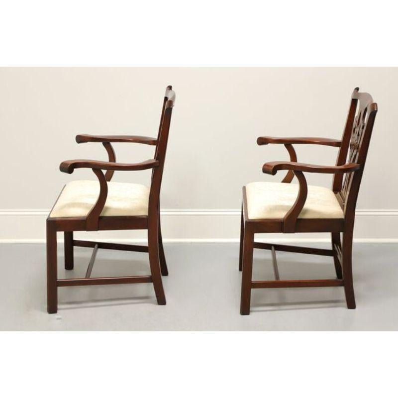 HENKEL HARRIS Mahogany Dining Armchairs - Style 101A Finish 29 - Pair In Good Condition In Charlotte, NC