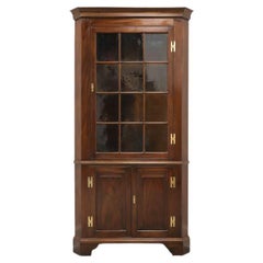 Vintage HENKEL HARRIS Style 1114 HL Solid Mahogany Corner Cupboard / Cabinet
