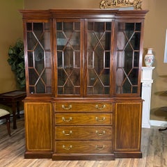 Vintage Henkel Harris Two Piece Breakfront