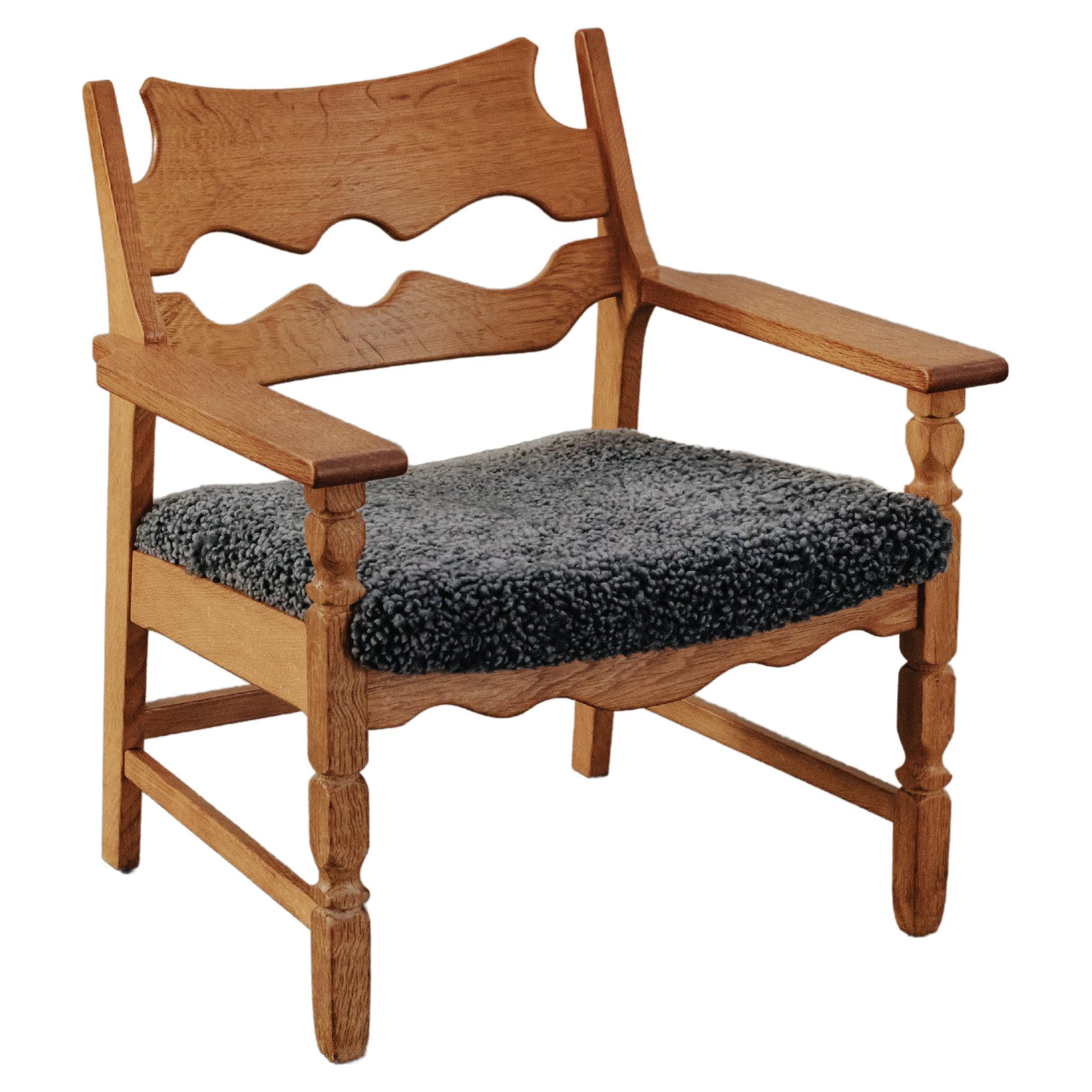 Vintage Henning Kjaernulf Razor Lounge Chair From Denmark, Circa 1960 For Sale
