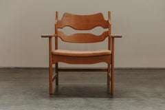 Vintage Henning Kjaernulf Razor Lounge Chair in Oak From Denmark, Circa 1960s