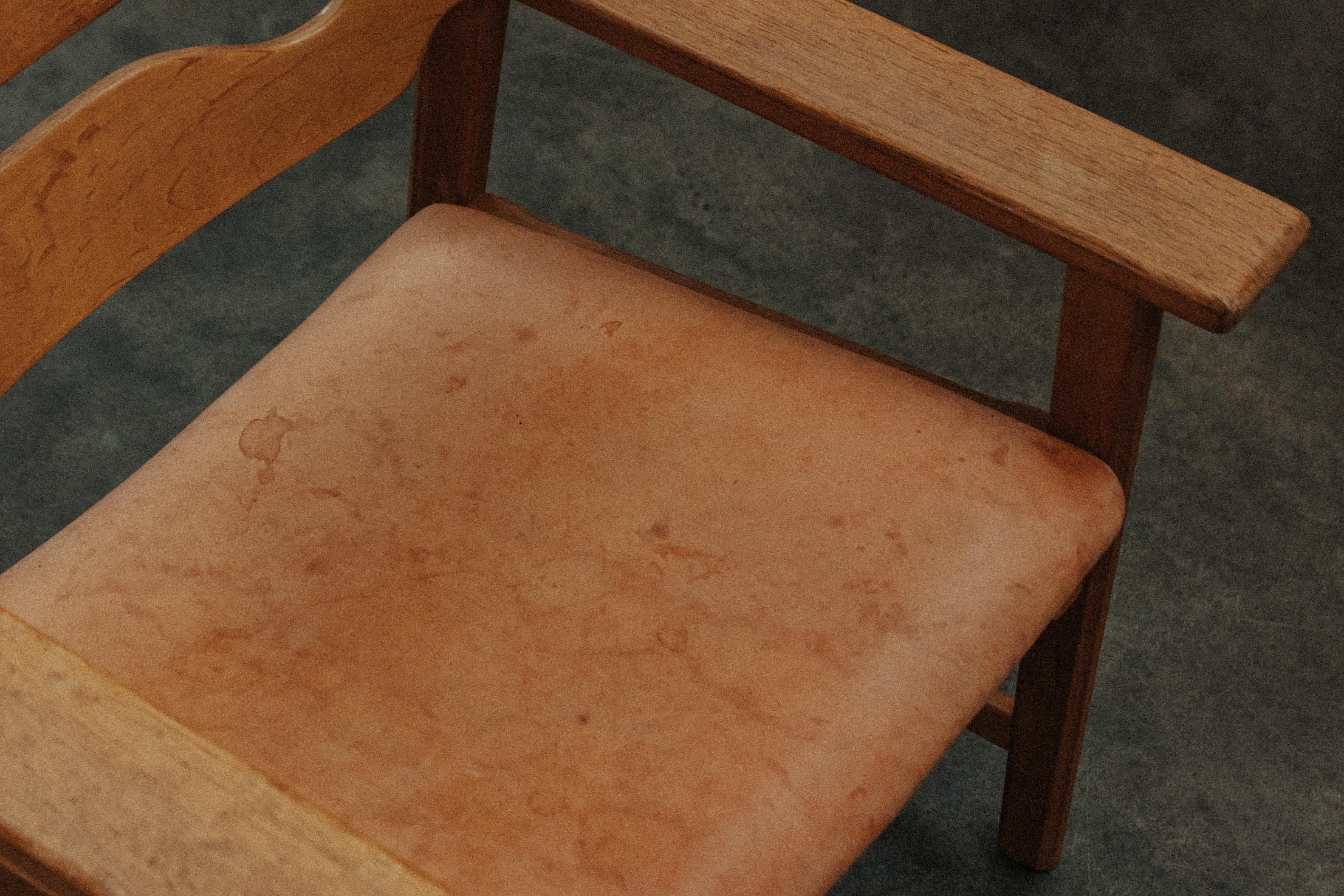 Mid-20th Century Vintage Henning Kjaernulf Razor Lounge Chair in Oak From Denmark, Circa 1960s