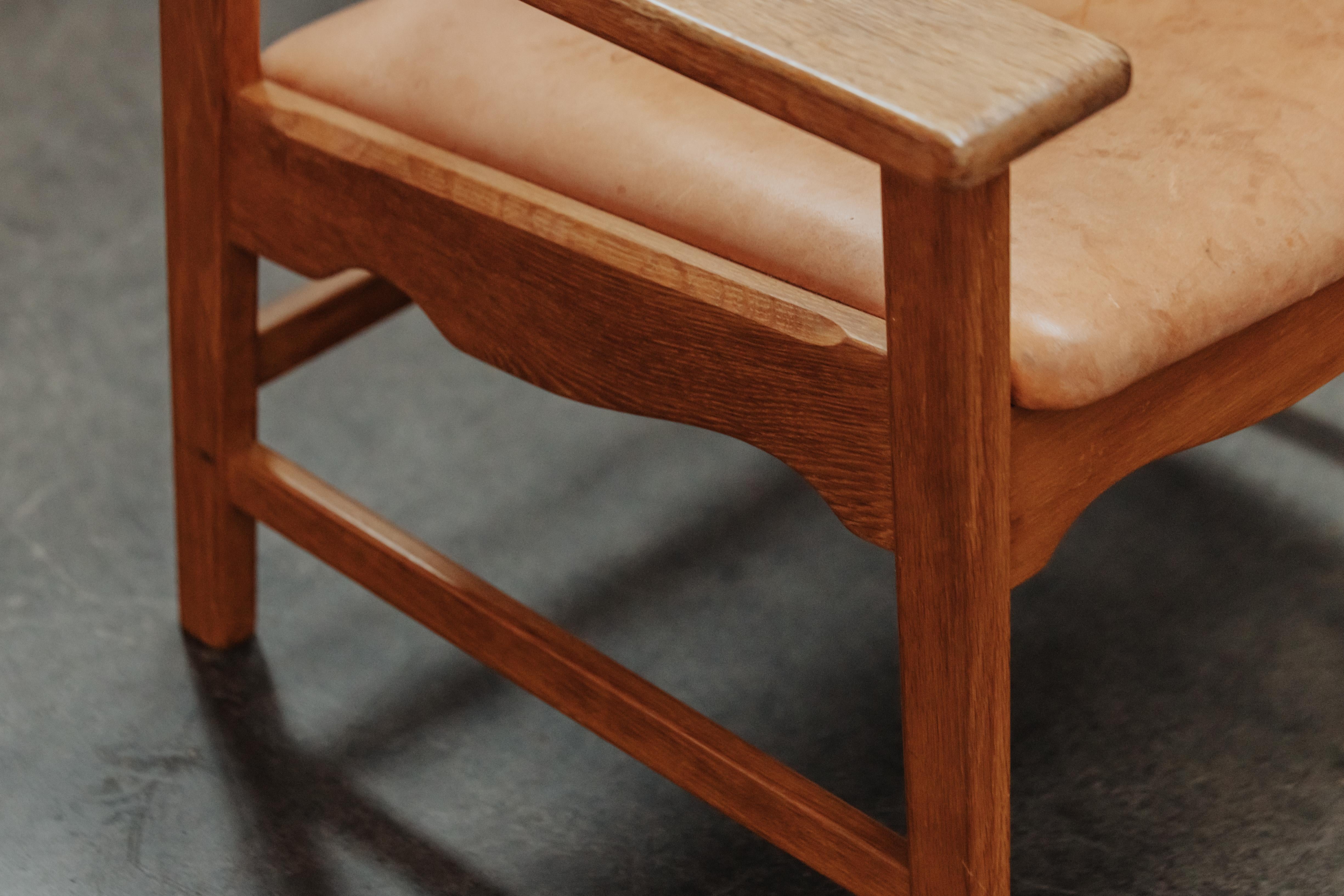 Vintage Henning Kjaernulf Razor Lounge Chair in Oak From Denmark, Circa 1960s 3